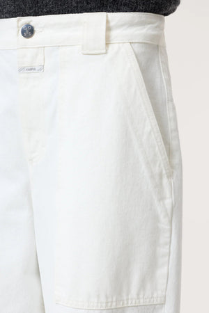 Rhannon Barrel Leg Pant - Ivory - The Collective Park City