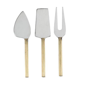 Rib Handle Cheese Knives - Set of 3 - The Collective Park City