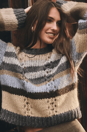 Rina Multi Stripe Sweater - The Collective Park City