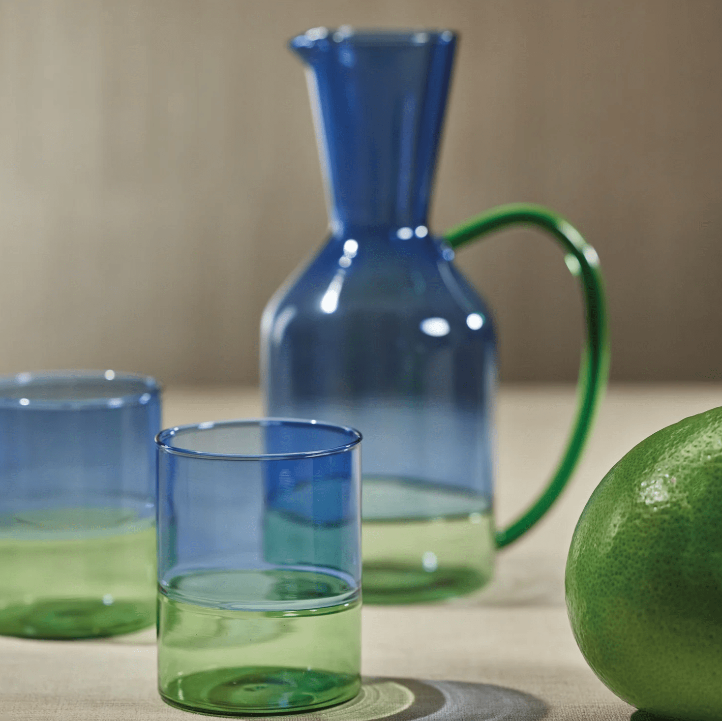 Riviera Two - Toned Glassware - Pitcher - The Collective Park City