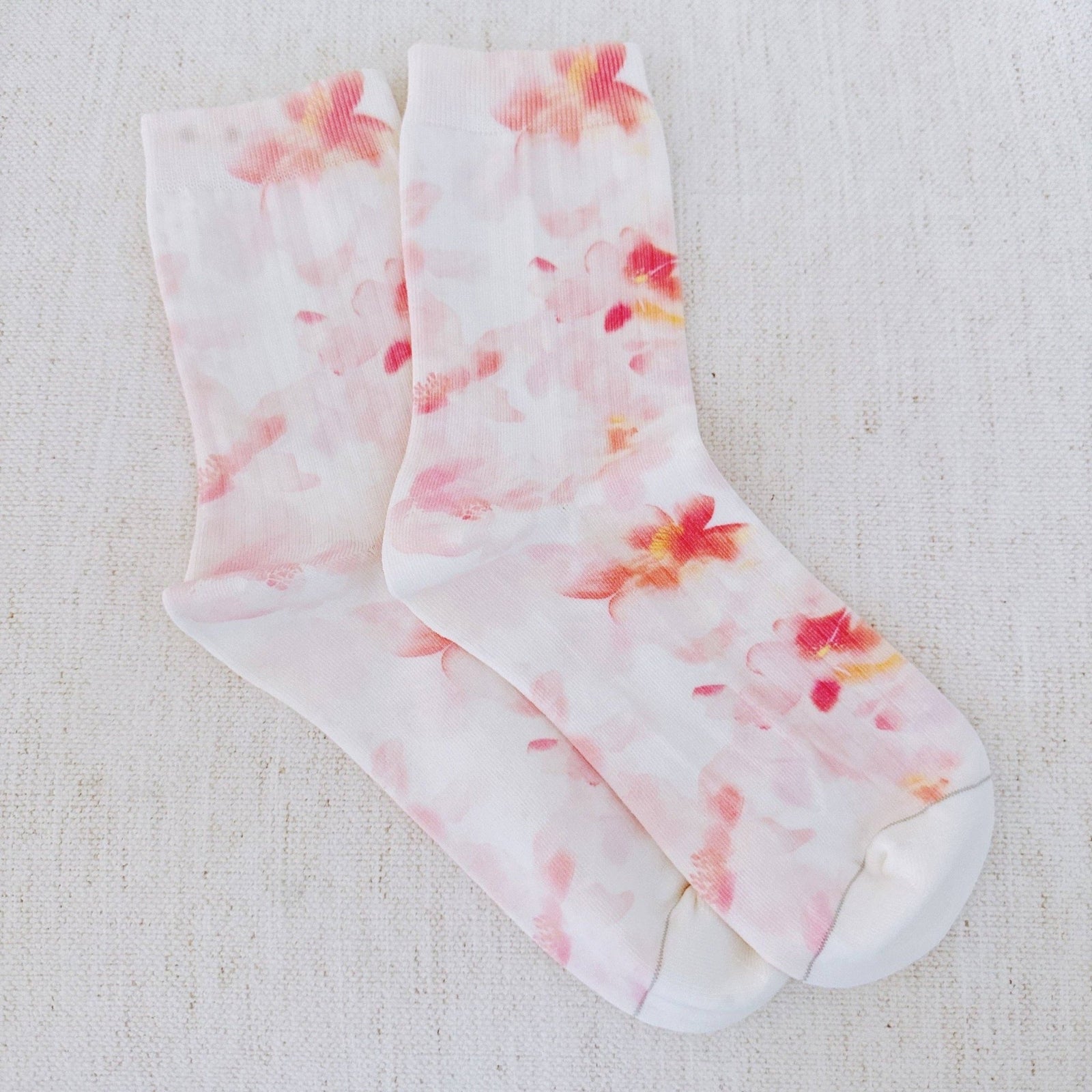 Romantic Watercolor Floral Socks - The Collective Park City