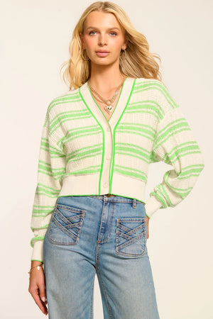 Romy Cardigan - Lime Green - The Collective Park City
