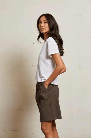 Rosie Linen Jersey V - Neck Tee - The Collective Park City