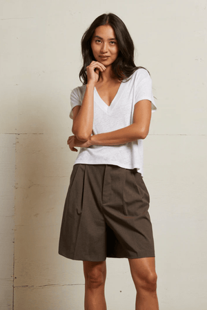 Rosie Linen Jersey V - Neck Tee - The Collective Park City