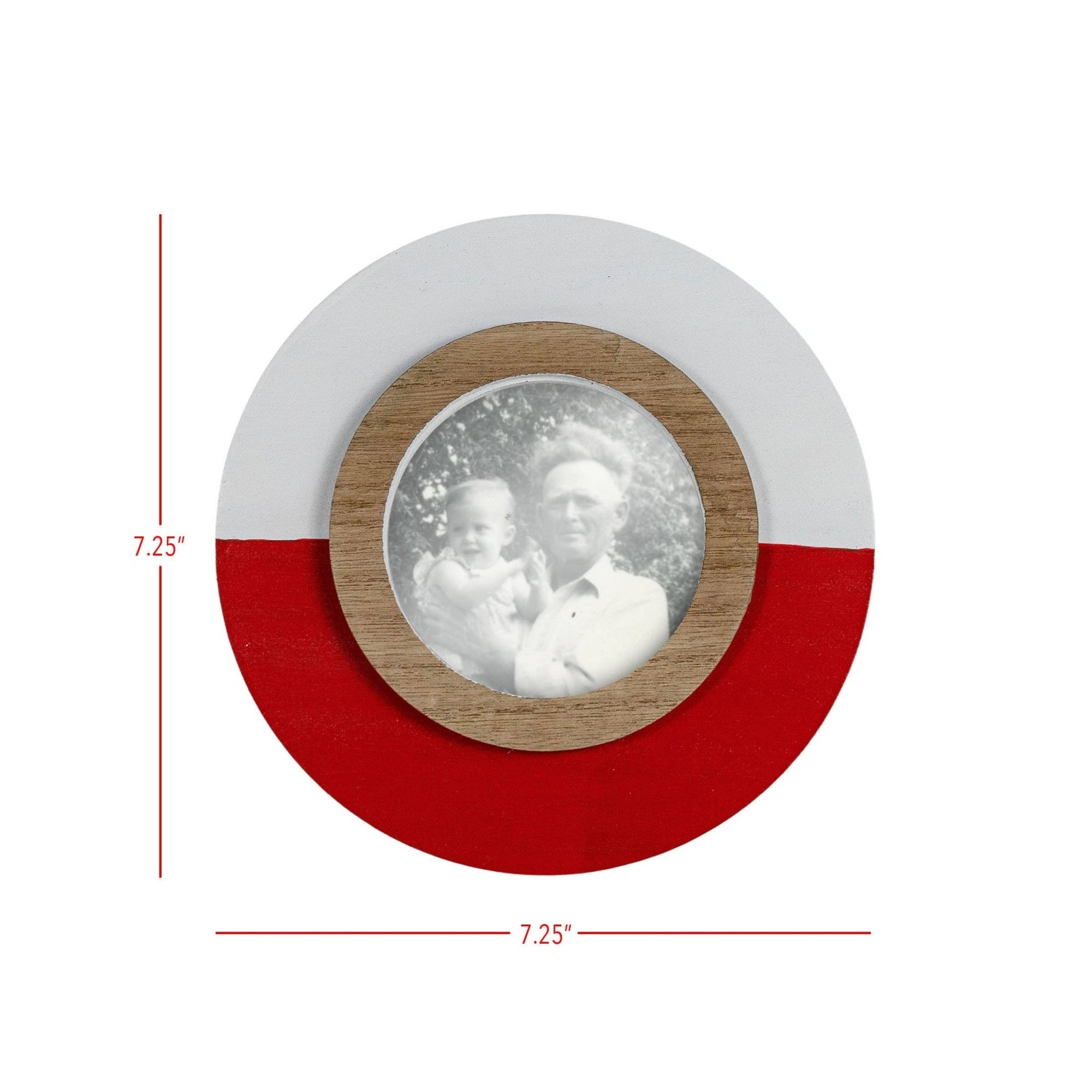 Round Bobber Picture Frame - 4x4 Red Lake - The Collective Park City
