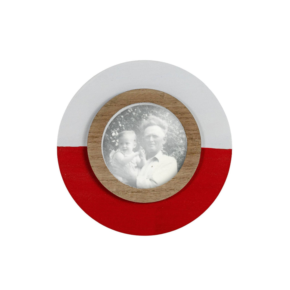 Round Bobber Picture Frame - 4x4 Red Lake - The Collective Park City