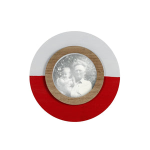 Round Bobber Picture Frame - 4x4 Red Lake - The Collective Park City