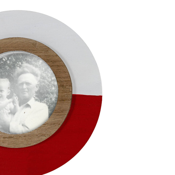 Round Bobber Picture Frame - 4x4 Red Lake - The Collective Park City