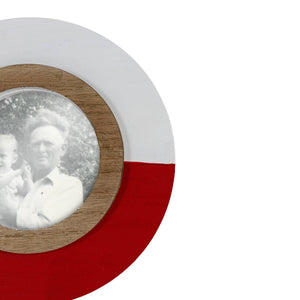 Round Bobber Picture Frame - 4x4 Red Lake - The Collective Park City