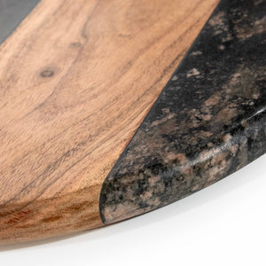 Round Marble & Acacia Wood Charcuterie Board - The Collective Park City