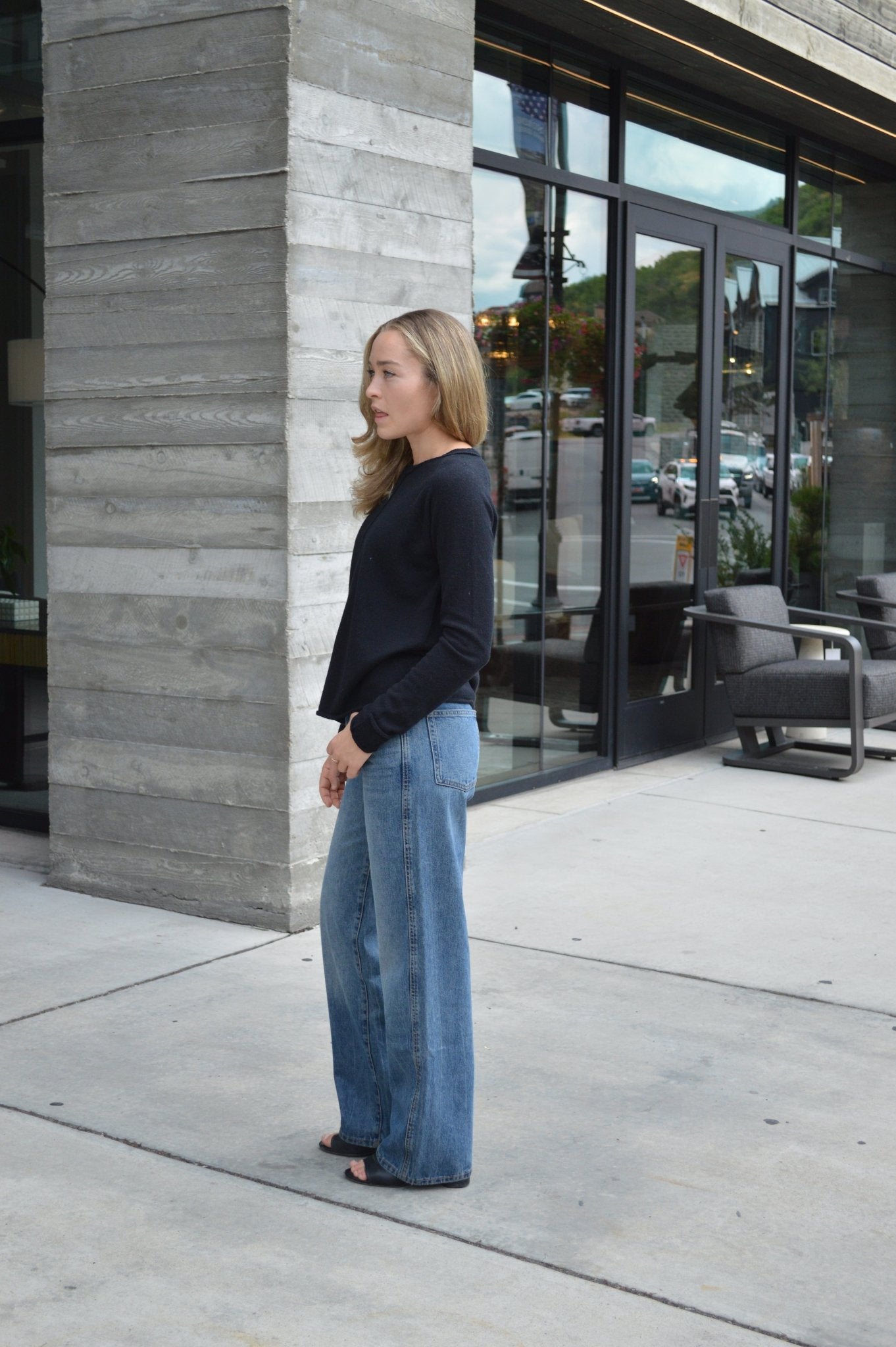 Round - Neck Pullover Sweater - The Collective Park City