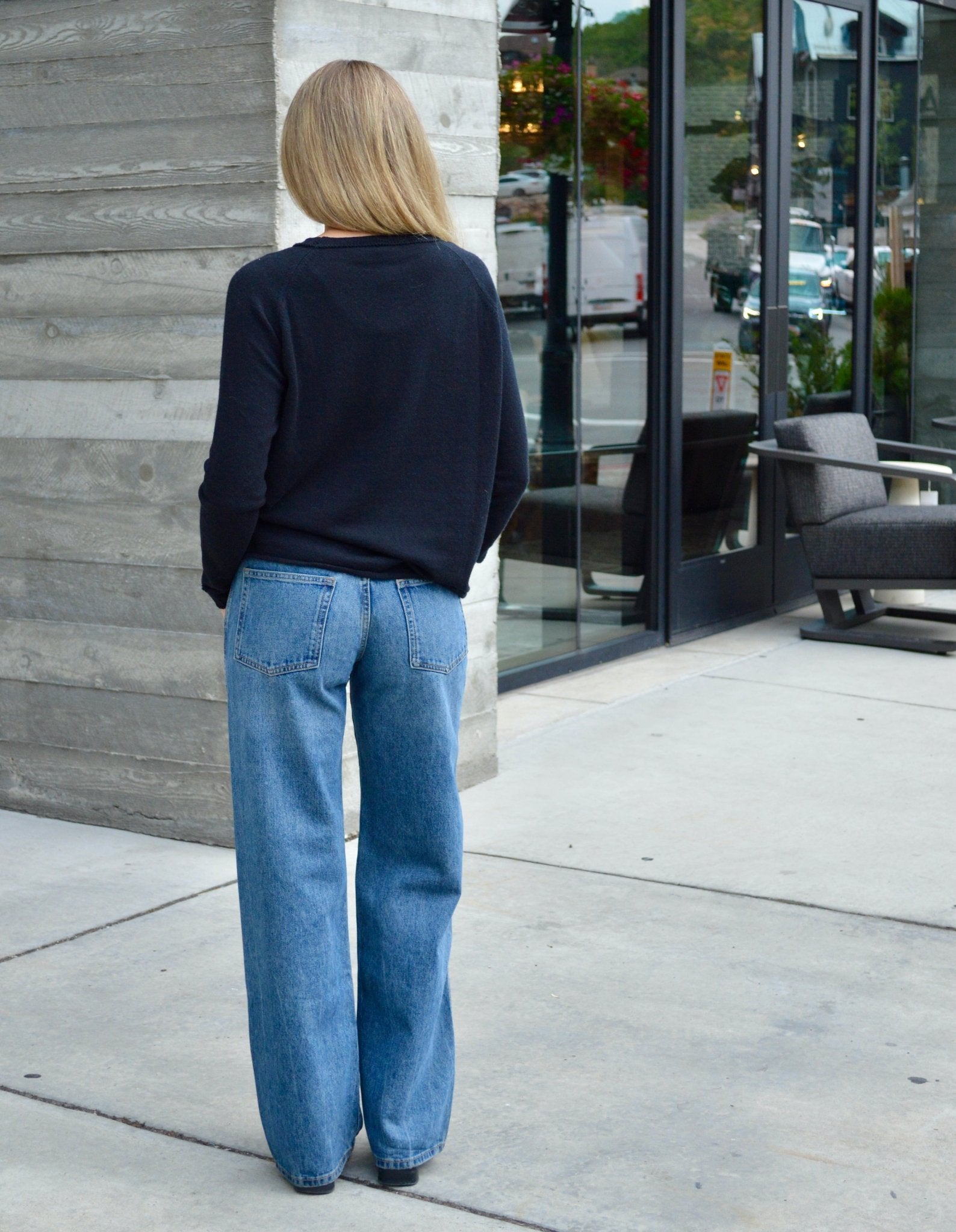 Round - Neck Pullover Sweater - The Collective Park City