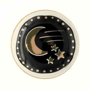 Round Trinket Tray Gold Moon and Stars - The Collective Park City