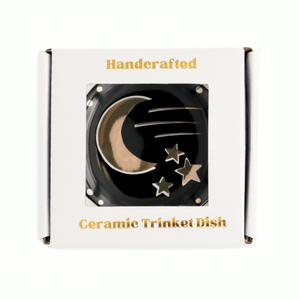 Round Trinket Tray Gold Moon and Stars - The Collective Park City