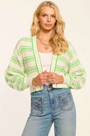 Romy Cardigan - Lime Green