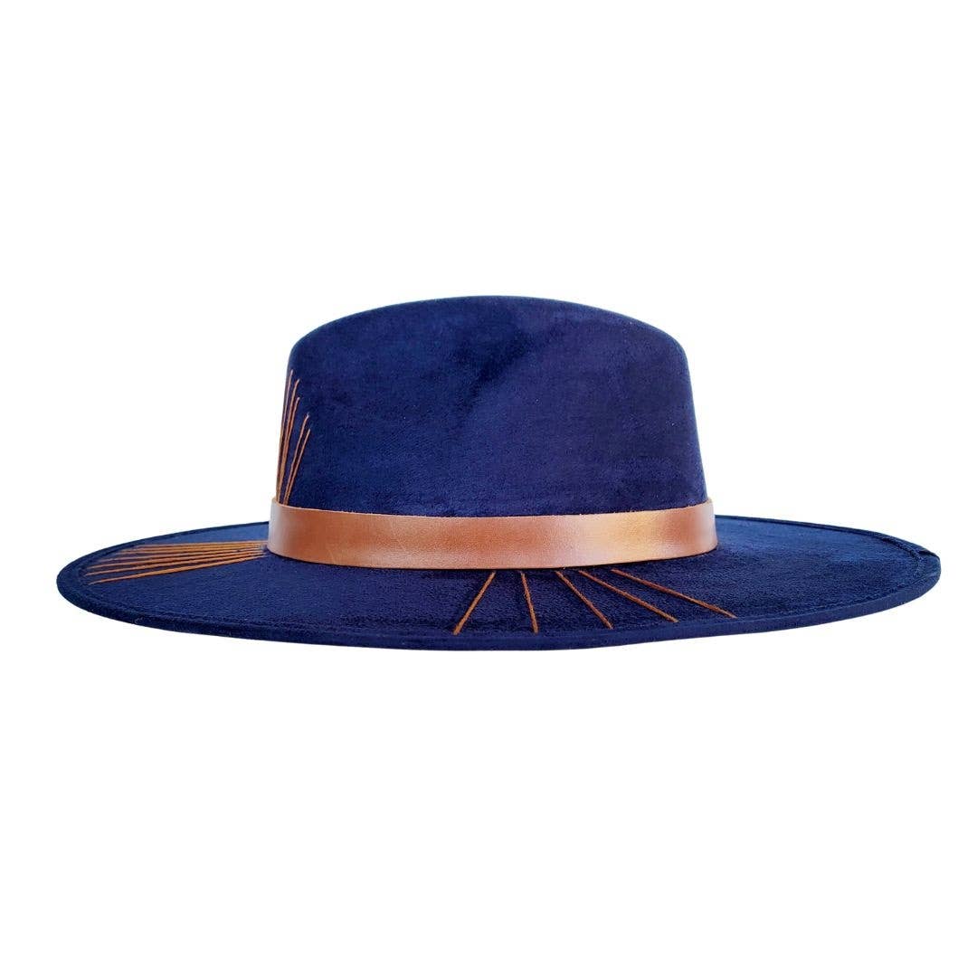 RUDELLE Stitched Crown Hat : Navy / ML - The Collective Park City