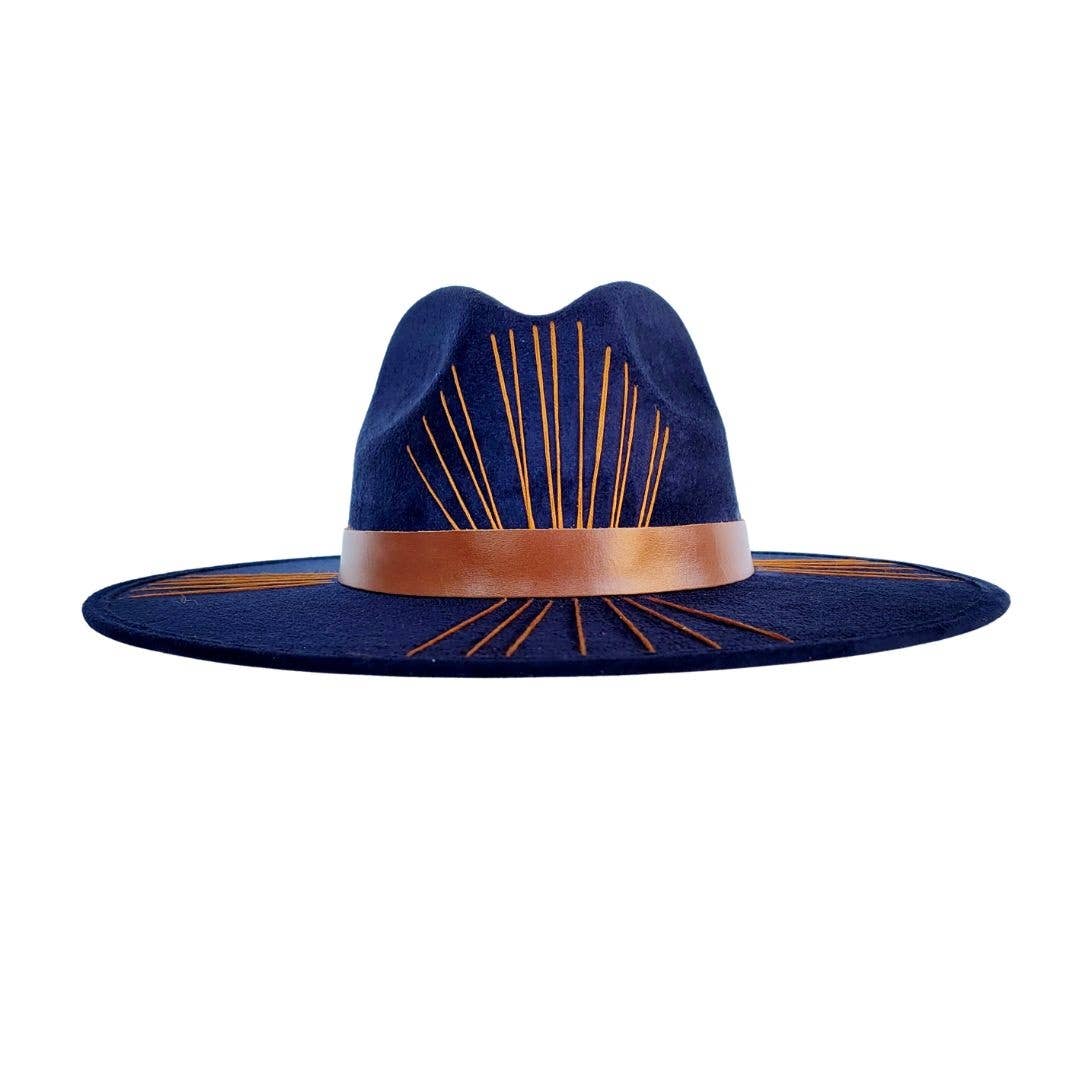 RUDELLE Stitched Crown Hat : Navy / ML - The Collective Park City