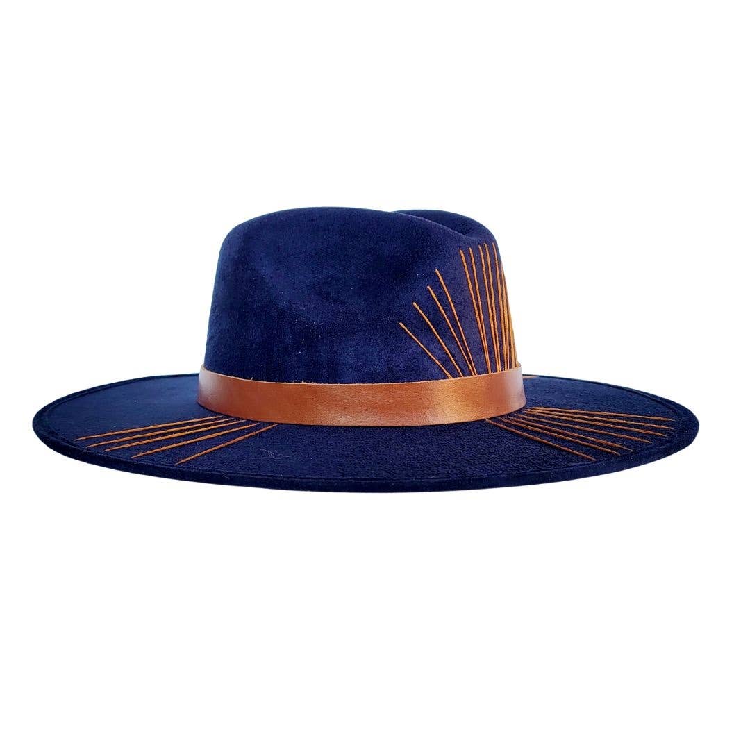 RUDELLE Stitched Crown Hat : Navy / ML - The Collective Park City