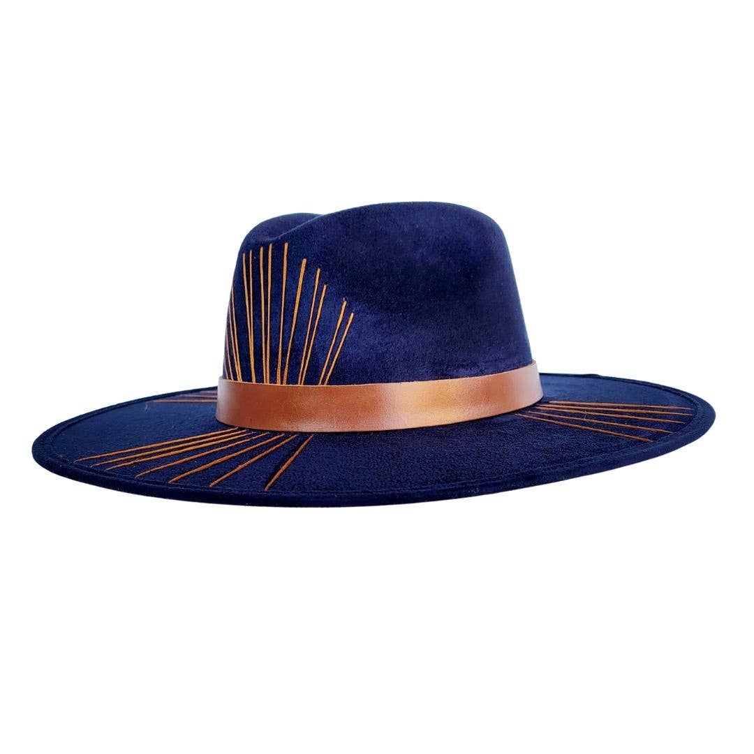 RUDELLE Stitched Crown Hat : Navy / ML - The Collective Park City