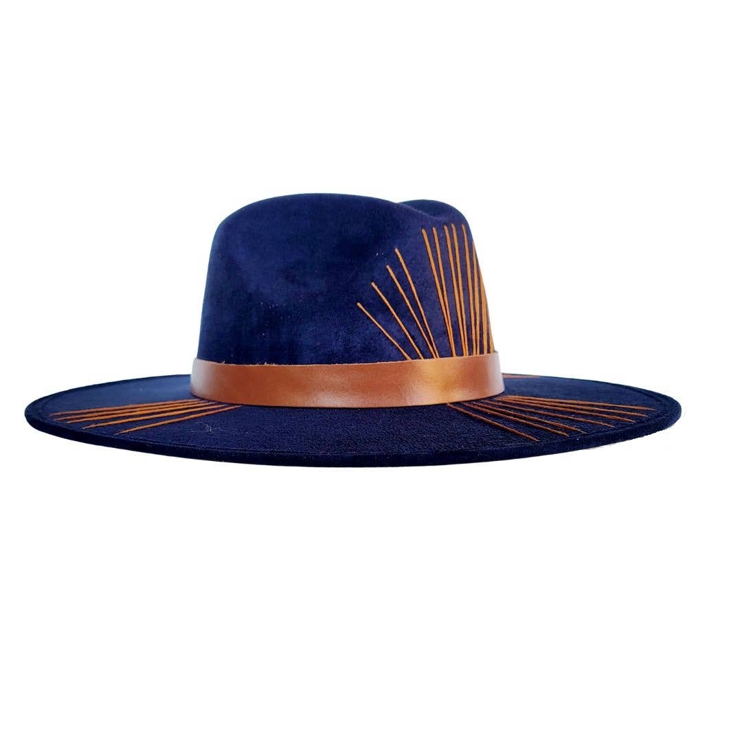 RUDELLE Stitched Crown Hat : Navy / ML - The Collective Park City