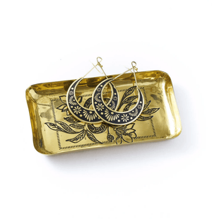 Saanp Etched Brass Catchall Tray - The Collective Park City