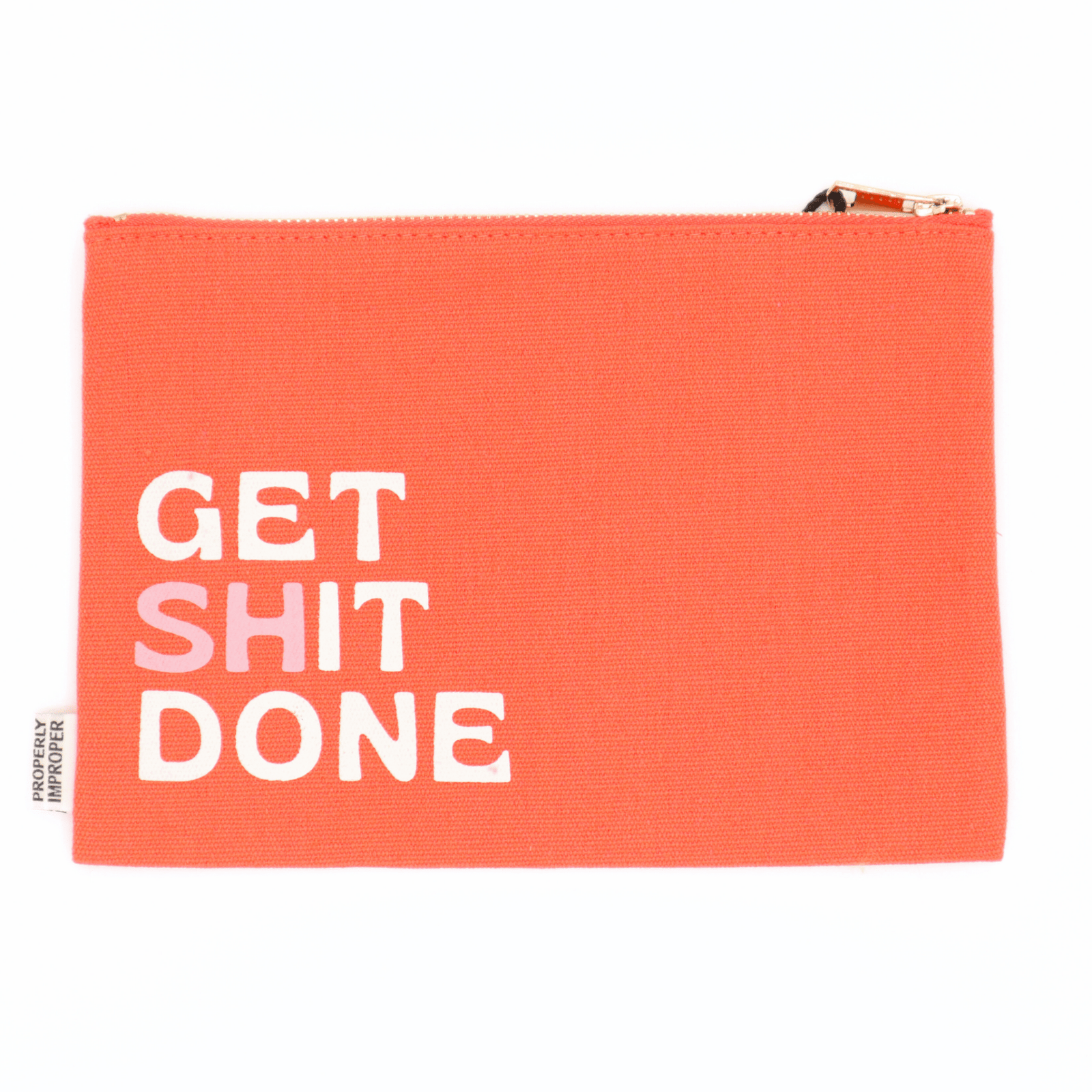 SALE - Get Shit Done - Canvas Pouch - The Collective Park City