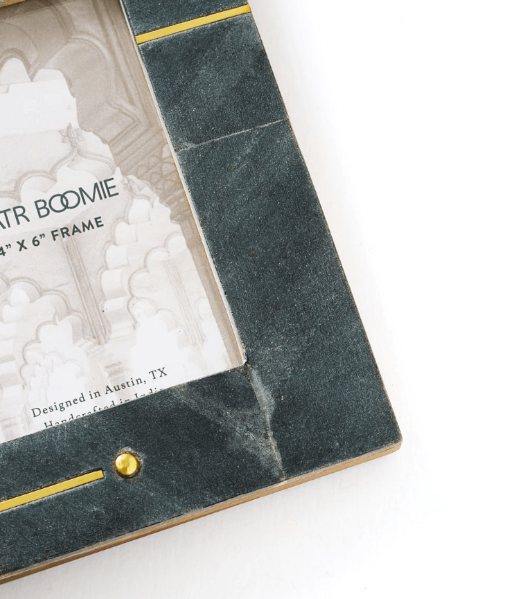 Sammita Black Marble Carved Picture Frame - 4x6 - The Collective Park City