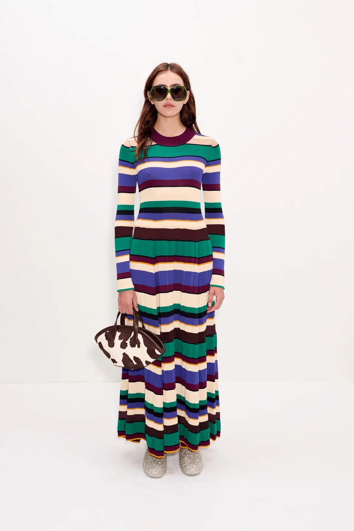 Sandrine Knit Dress - Tropical Stripes - The Collective Park City