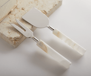 Santo Alabaster Cheese Tools - Set of 2 - The Collective Park City