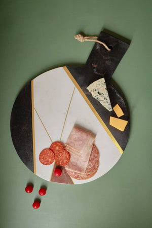 Sardinia Marble & Gold Cheese Board, Large - The Collective Park City