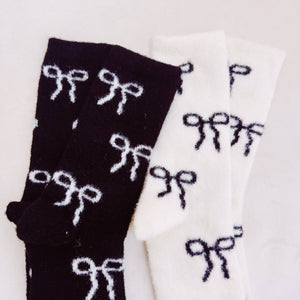 Sassy Bows Fuzzy Socks - The Collective Park City