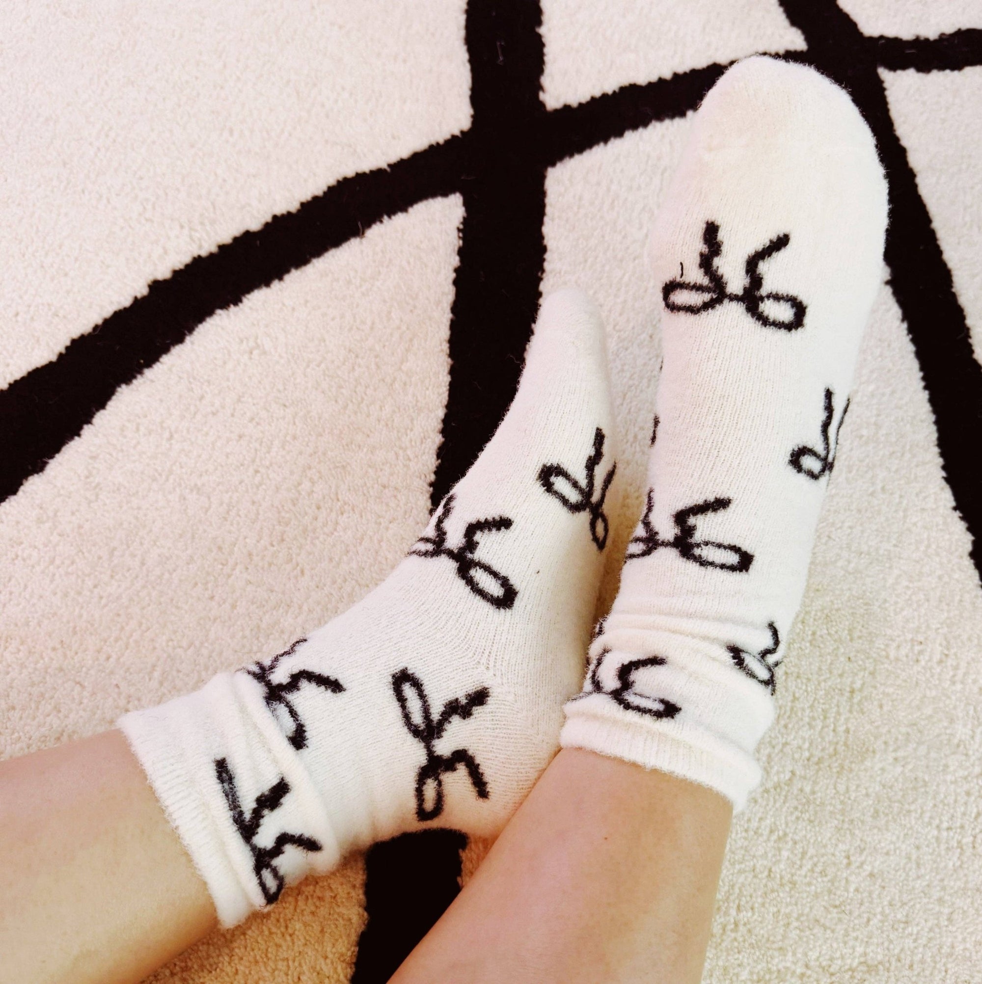 Sassy Bows Fuzzy Socks - The Collective Park City