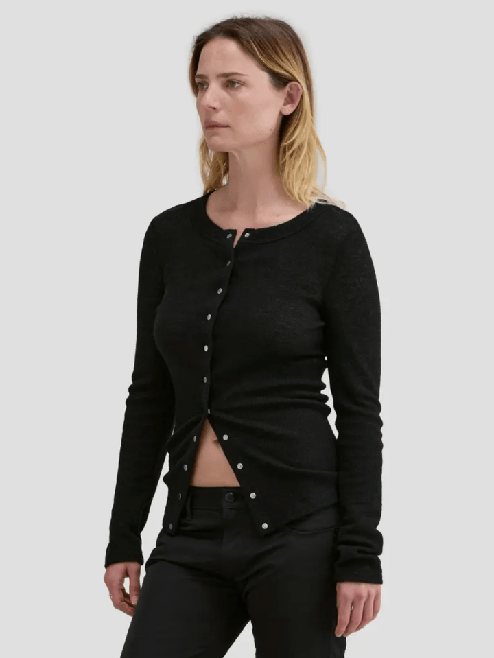 Scrunch Snap Cardigan Sweater - The Collective Park City