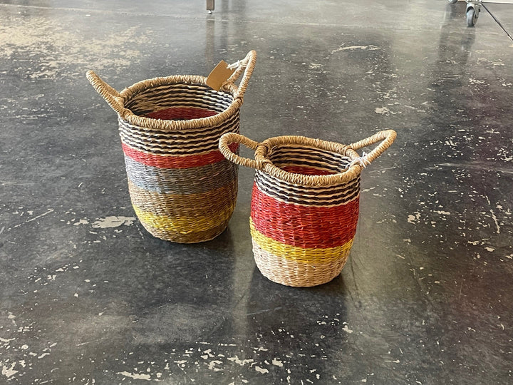 Seagrass Cylindrical Basket - Small - The Collective Park City