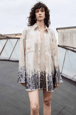 Sequined Button - Down Blouse - The Collective Park City