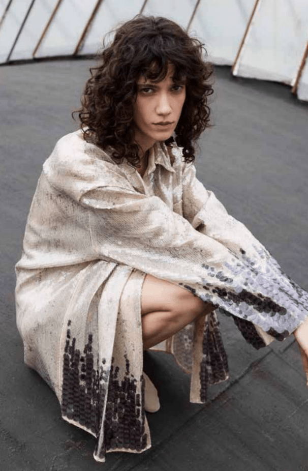 Sequined Button - Down Blouse - The Collective Park City