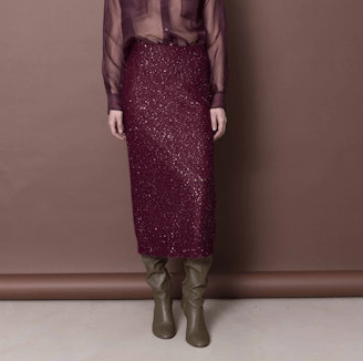 Sequined Knit Skirt - The Collective Park City