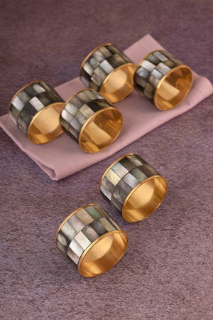 Serena Napkin Rings: Black - The Collective Park City