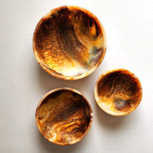 Serving Bowls - Set of 3 bowls - Hand - poured Resin: Tiger - The Collective Park City