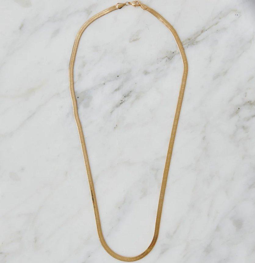 Shaye Herringbone Gold Necklace - The Collective Park City