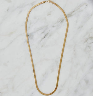 Shaye Herringbone Gold Necklace - The Collective Park City