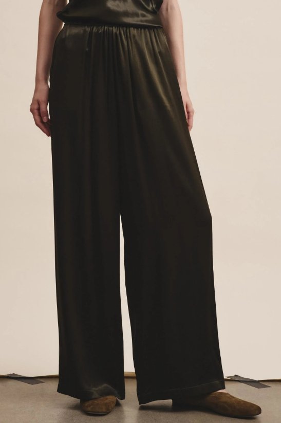 Shiny Viscose Flowy Pant - The Collective Park City