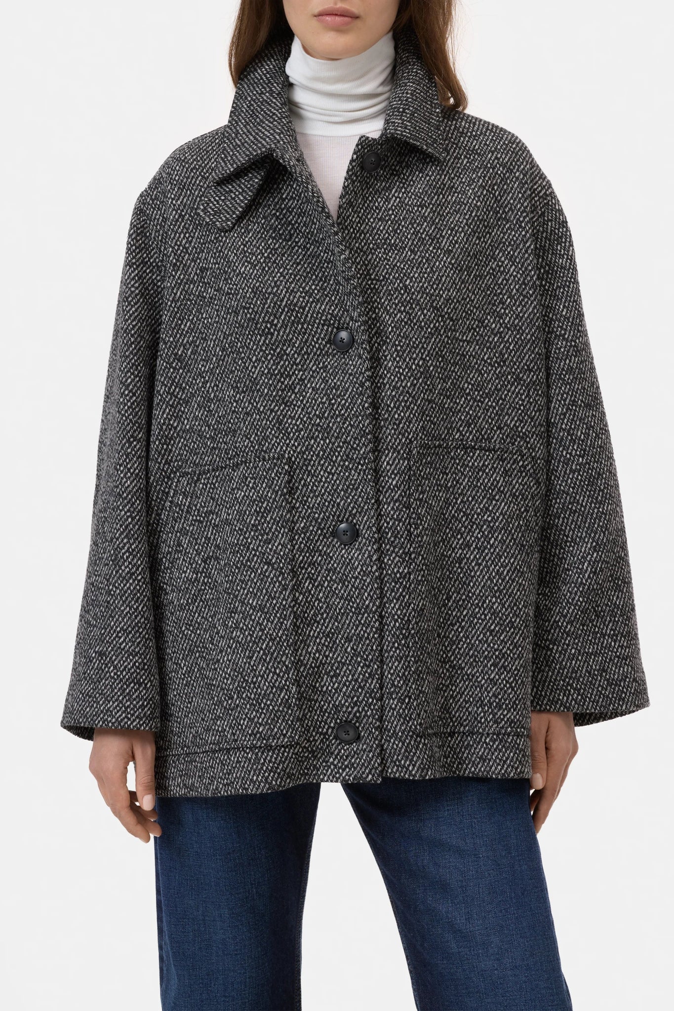 Short Mouliné Coat - The Collective Park City