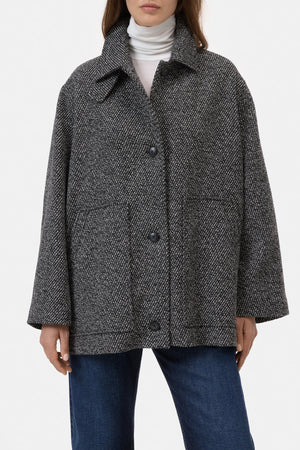 Short Mouliné Coat - The Collective Park City