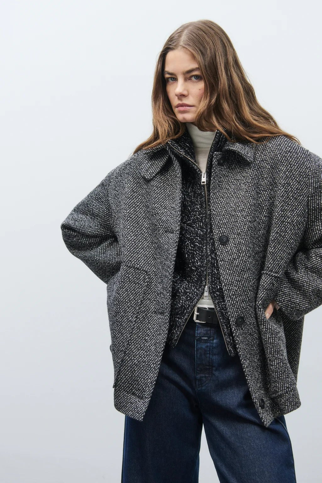 Short Mouliné Coat - The Collective Park City