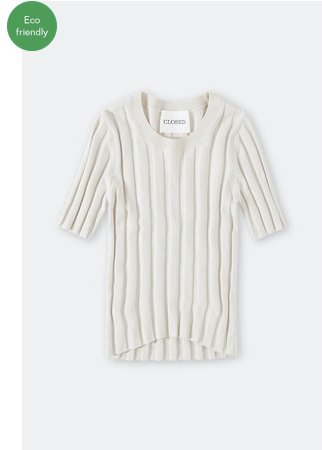 Short Sleeve Knit Ribbed Top - The Collective Park City