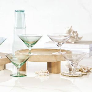 Short Stem Martini Glass - Coastal Blue - The Collective Park City