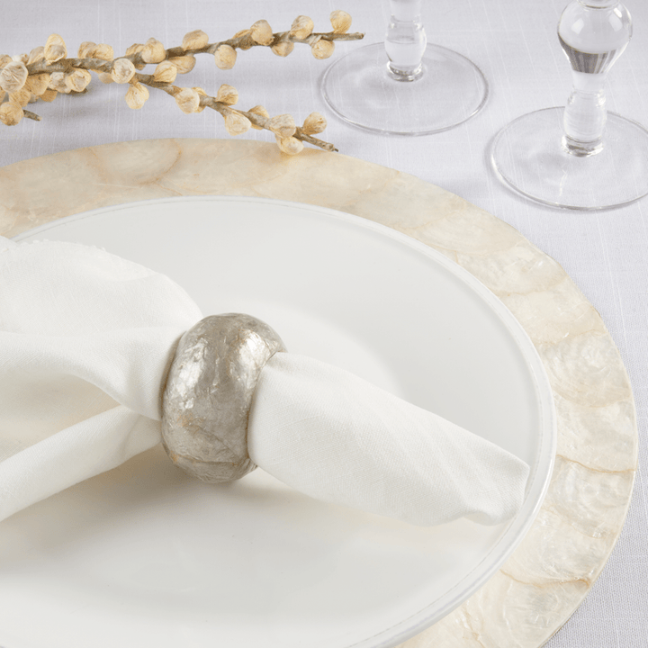 Silver Capiz Napkin Ring - The Collective Park City