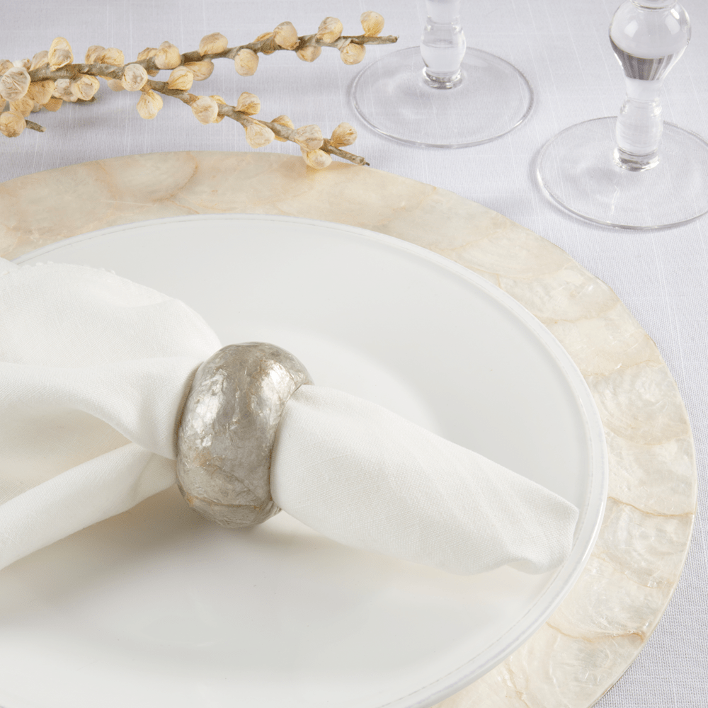 Silver Capiz Napkin Ring - The Collective Park City