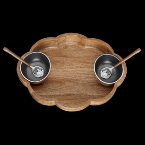 Silver Lining Wooden Bowl with 2 Bowls & 2 Cloud Spoons - The Collective Park City